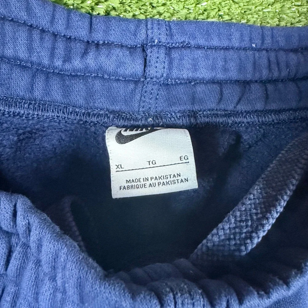 Nike Mens Fleece Joggers Navy Blue Tapered‎ Sweatpants XL Embroidered Swoosh